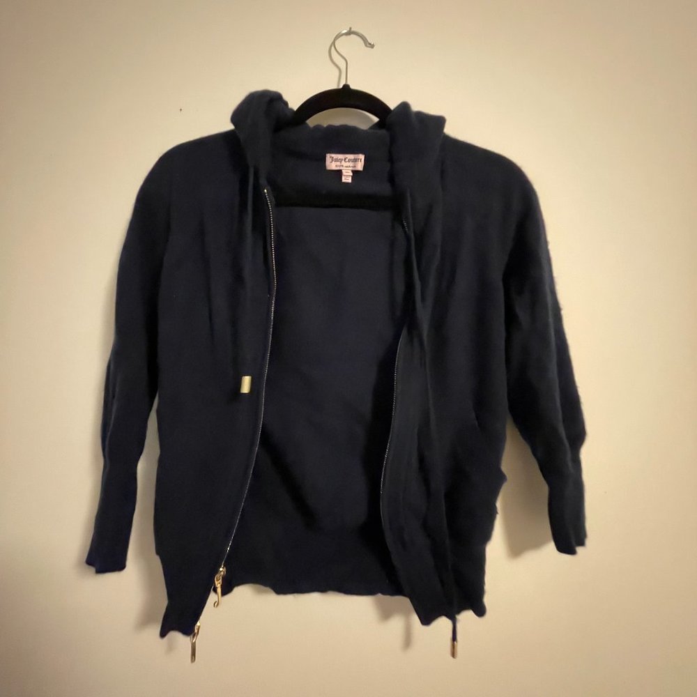 Cashmere zip up sweater